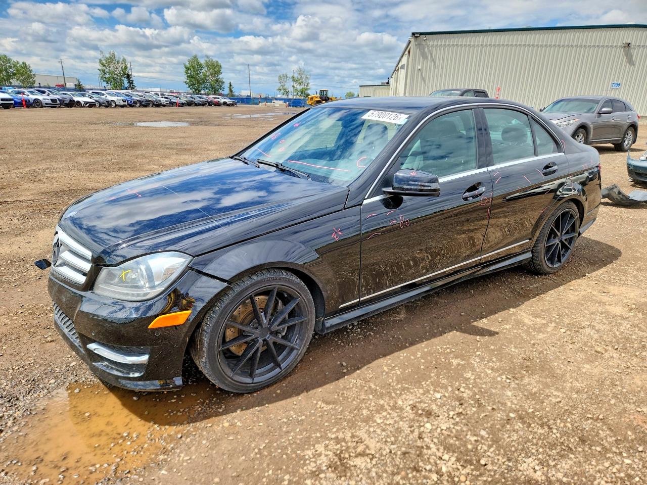 2013 Mercedes-benz C 300 4matic Black vin: WDDGF8AB1DA869319