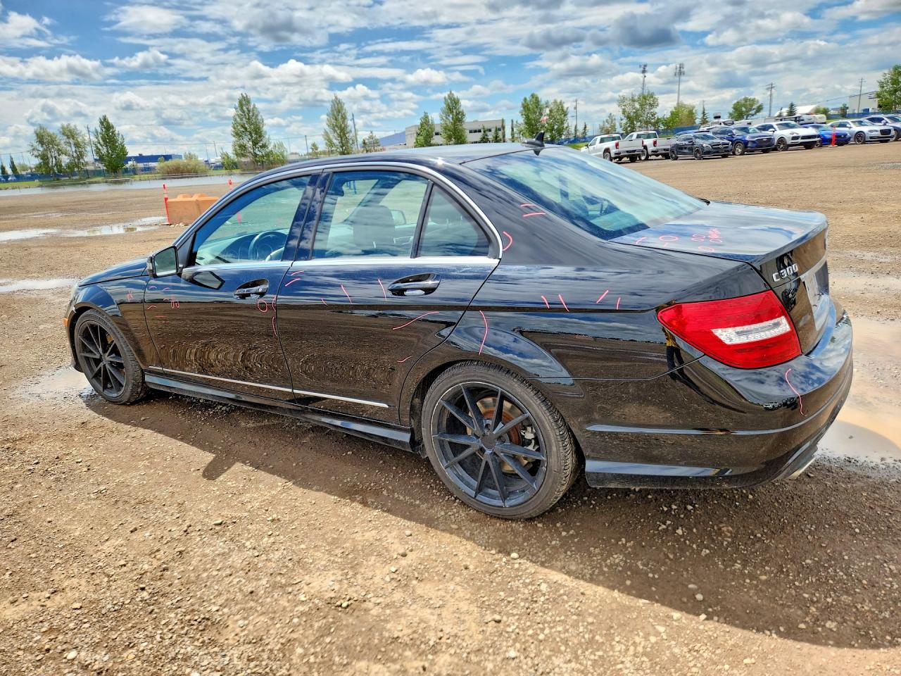 2013 Mercedes-benz C 300 4matic Black vin: WDDGF8AB1DA869319