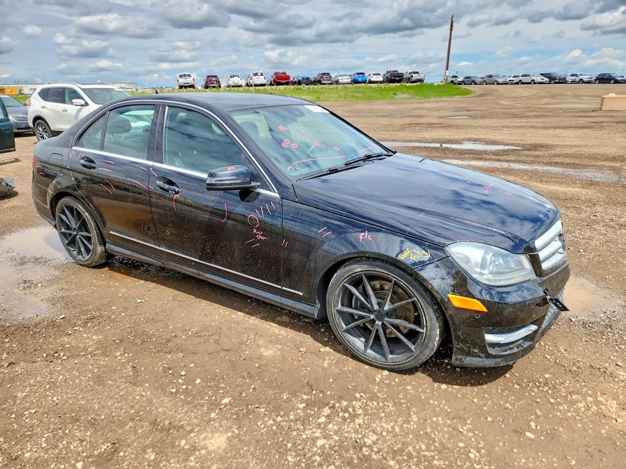 2013 Mercedes-benz C 300 4matic Black vin: WDDGF8AB1DA869319