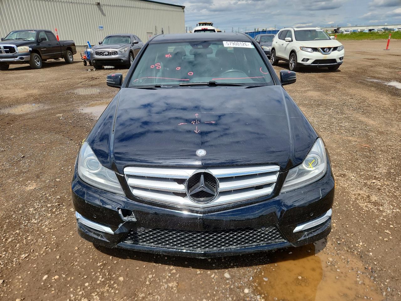 2013 Mercedes-benz C 300 4matic Black vin: WDDGF8AB1DA869319