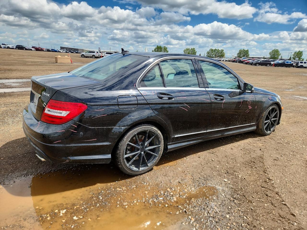 2013 Mercedes-benz C 300 4matic Black vin: WDDGF8AB1DA869319