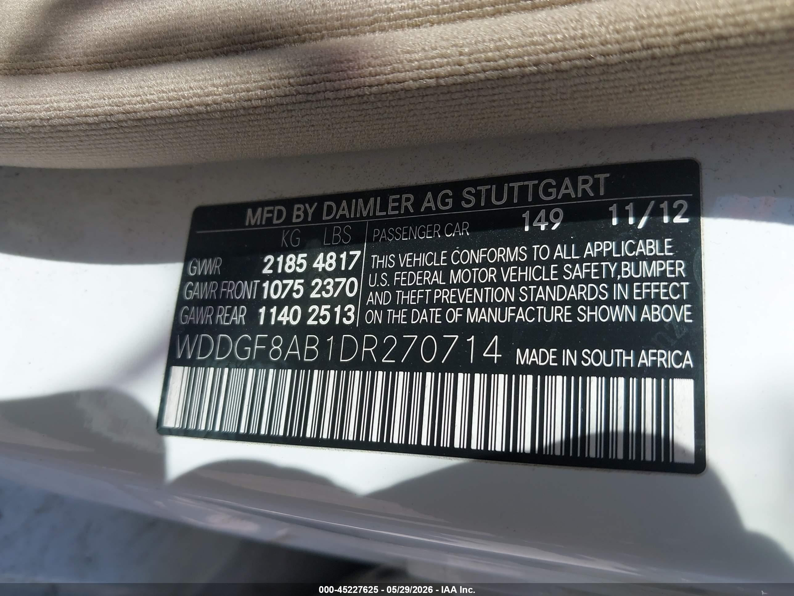 2013 Mercedes-benz C 300 Luxury 4matic White vin: WDDGF8AB1DR270714