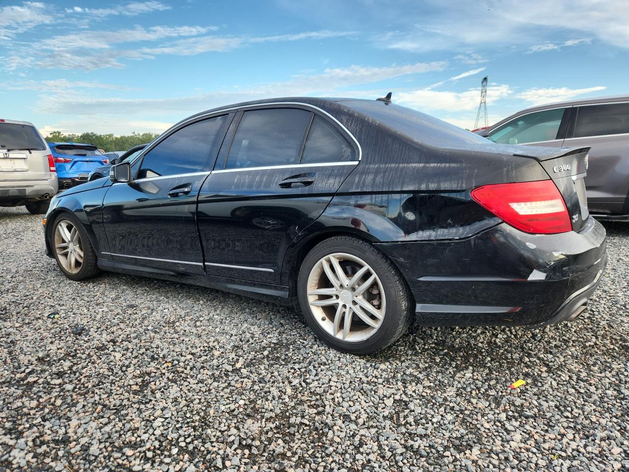 2013 Mercedes-benz C 300 4matic Black vin: WDDGF8AB1DR288145