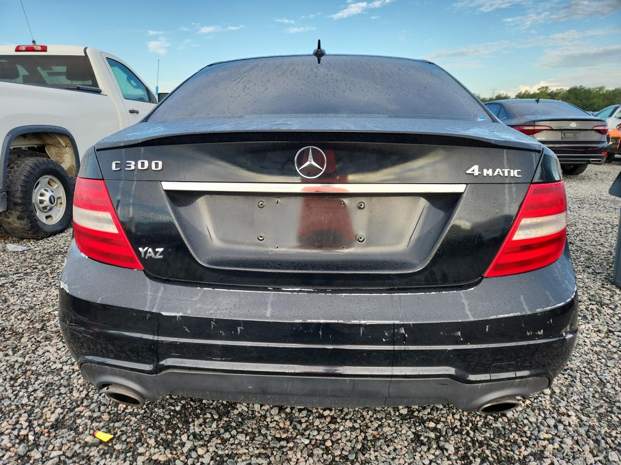 2013 Mercedes-benz C 300 4matic Black vin: WDDGF8AB1DR288145