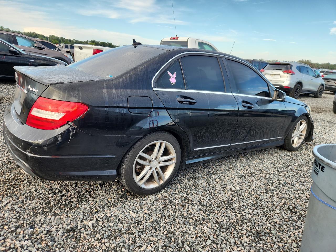 2013 Mercedes-benz C 300 4matic Black vin: WDDGF8AB1DR288145