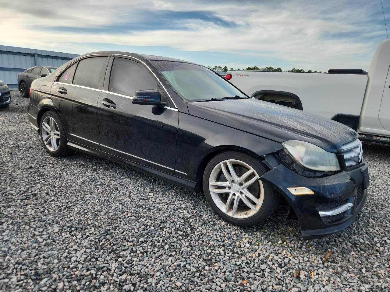 2013 Mercedes-benz C 300 4matic Black vin: WDDGF8AB1DR288145