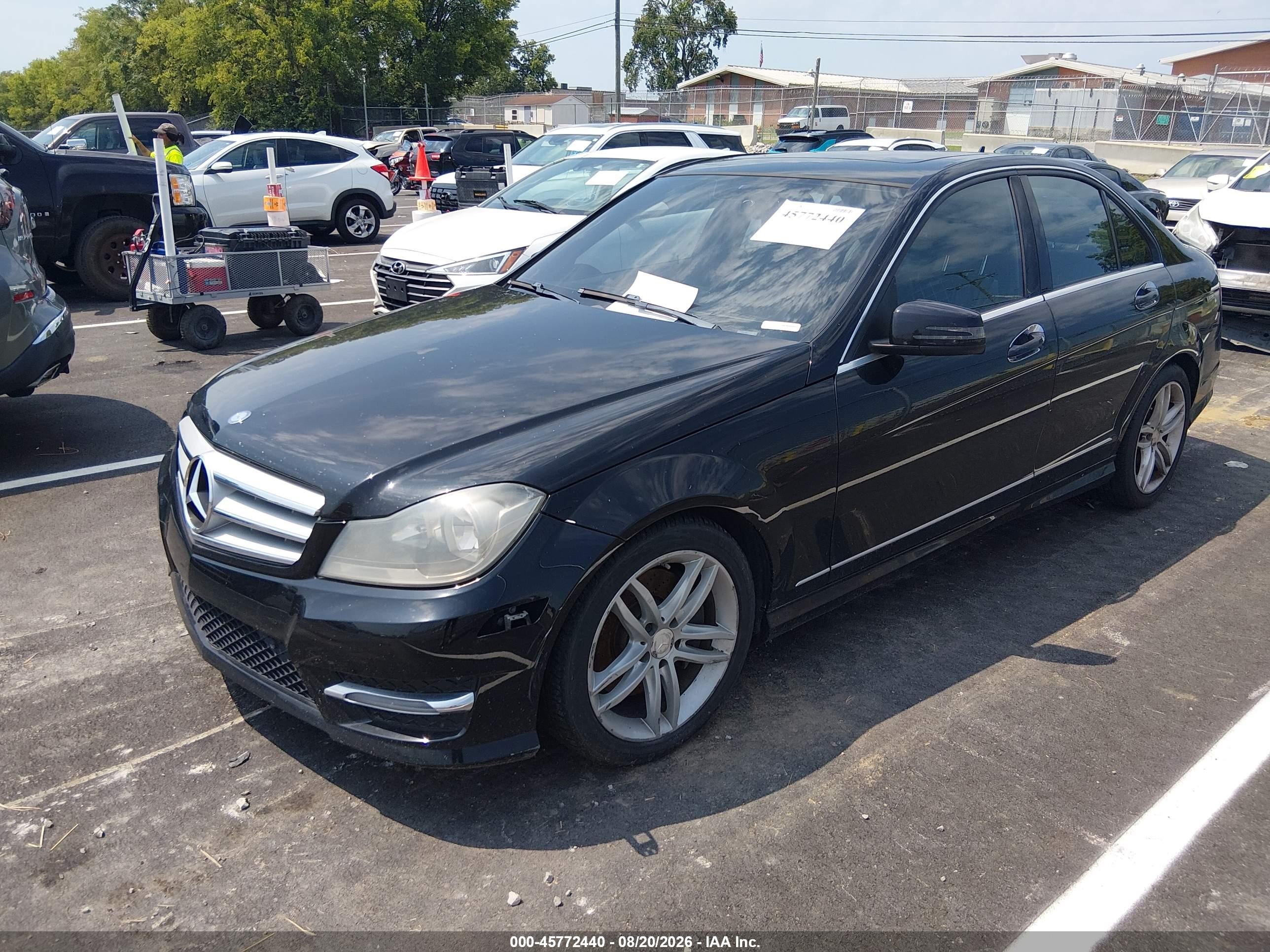 2013 Mercedes-benz C 300 Sport 4matic Black vin: WDDGF8AB1DR301217