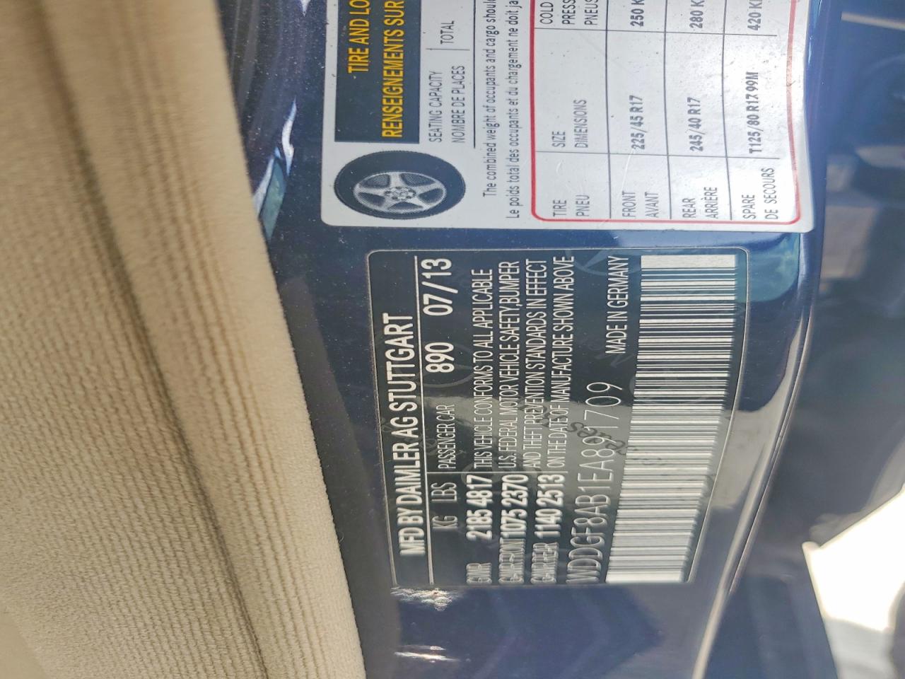 2014 Mercedes-benz C 300 4matic Blue vin: WDDGF8AB1EA891709