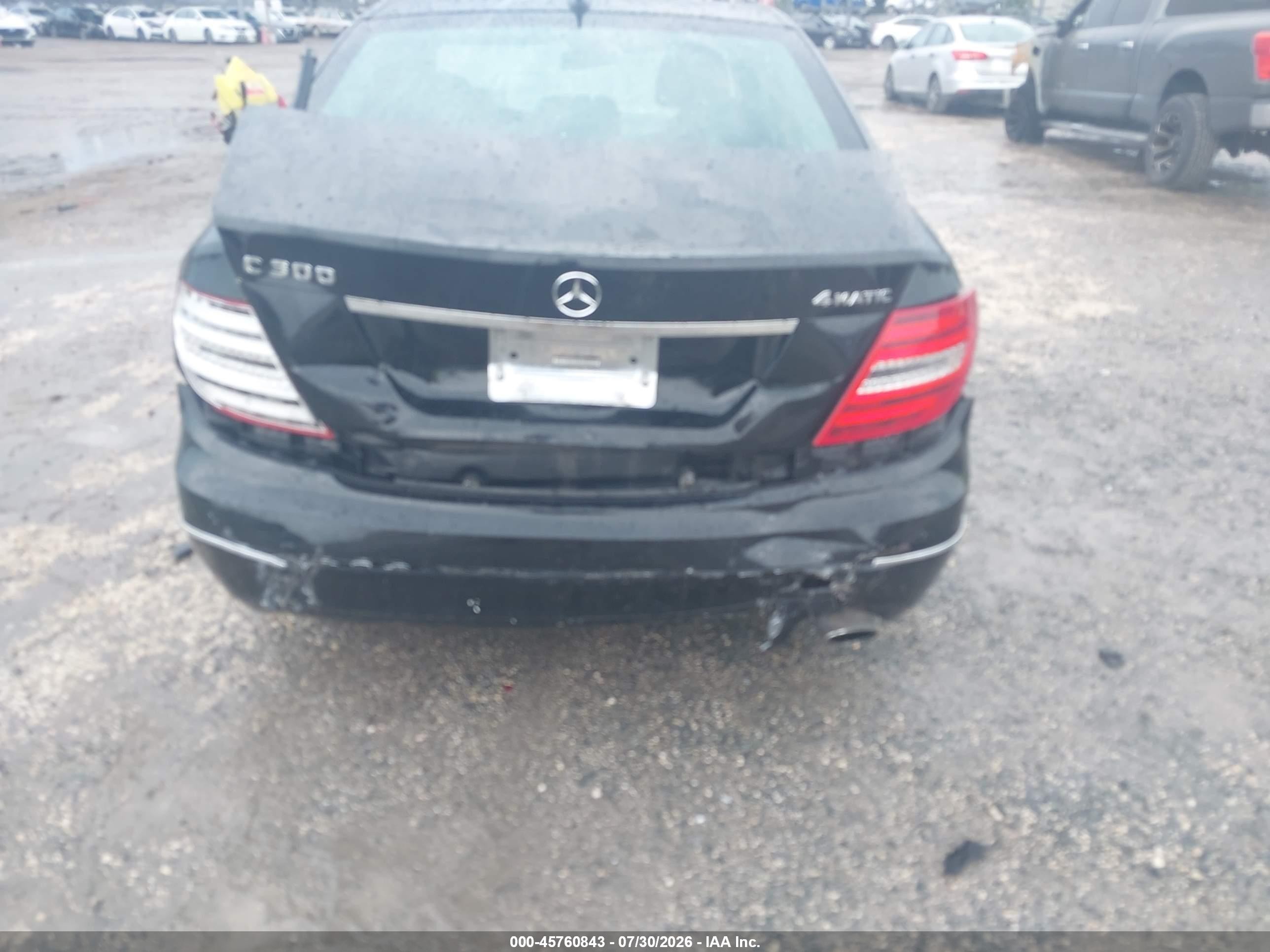 2014 Mercedes-benz C 300 Luxury 4matic Black vin: WDDGF8AB1EA911571