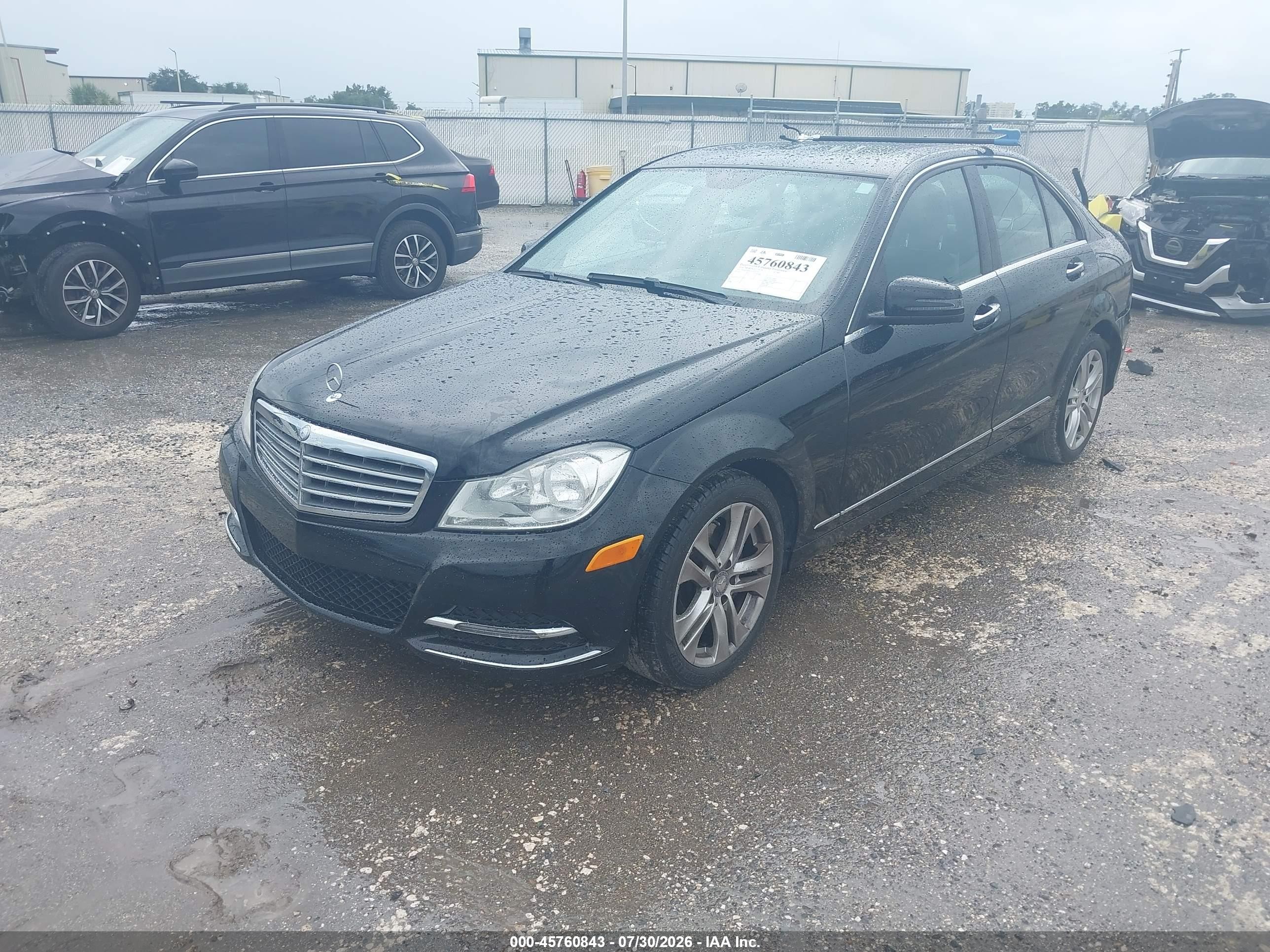 2014 Mercedes-benz C 300 Luxury 4matic Black vin: WDDGF8AB1EA911571