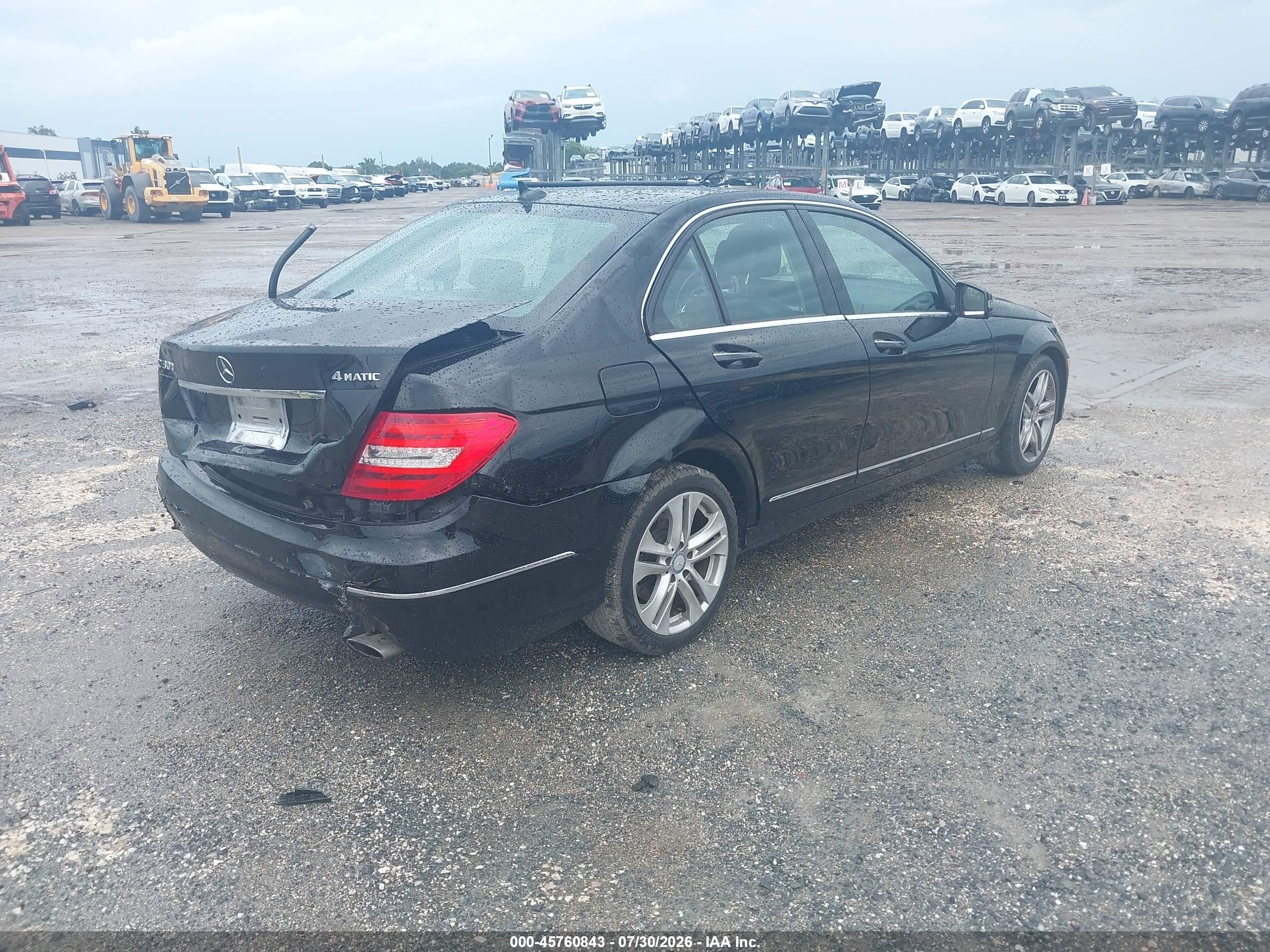 2014 Mercedes-benz C 300 Luxury 4matic Black vin: WDDGF8AB1EA911571