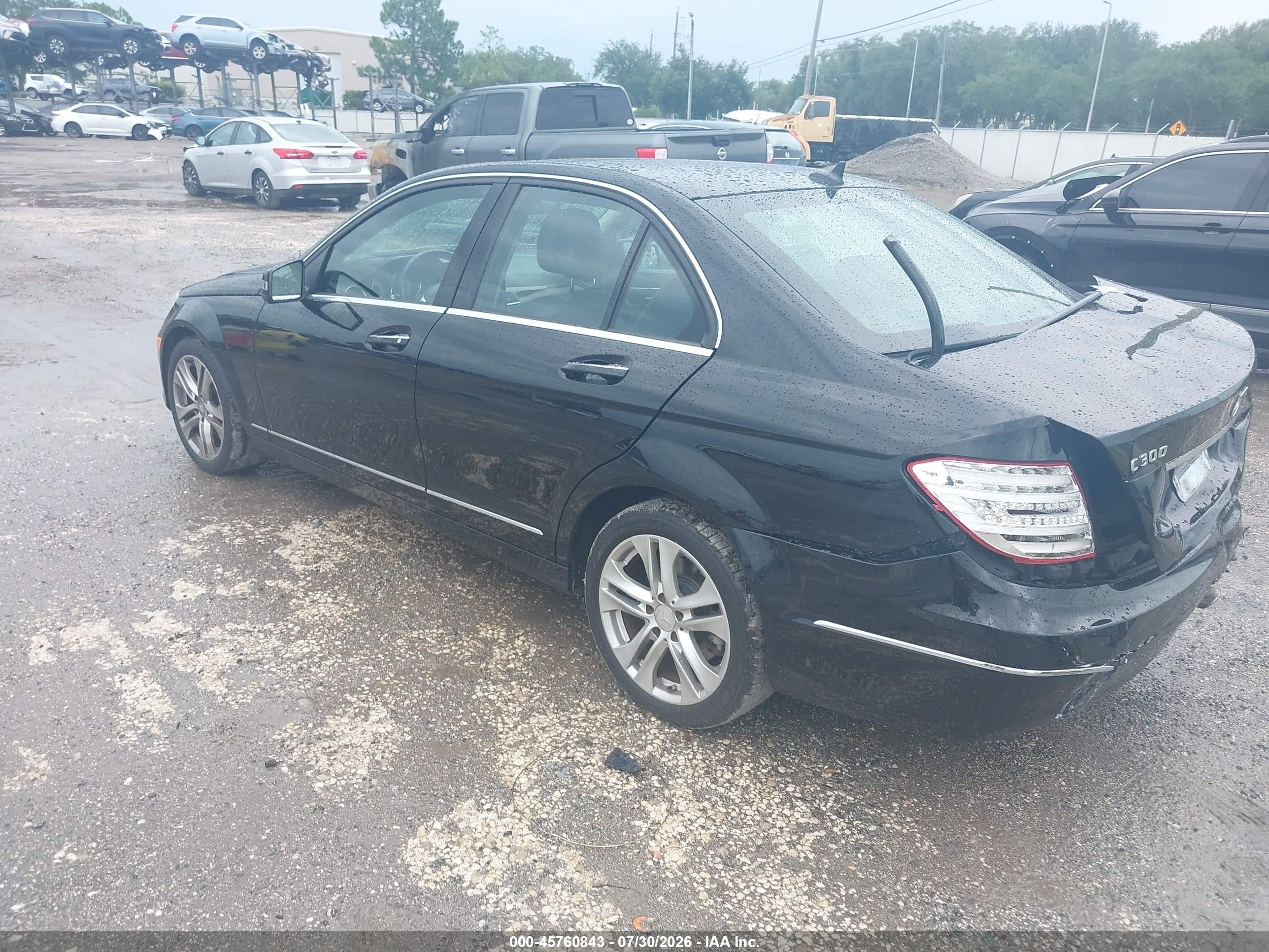 2014 Mercedes-benz C 300 Luxury 4matic Black vin: WDDGF8AB1EA911571