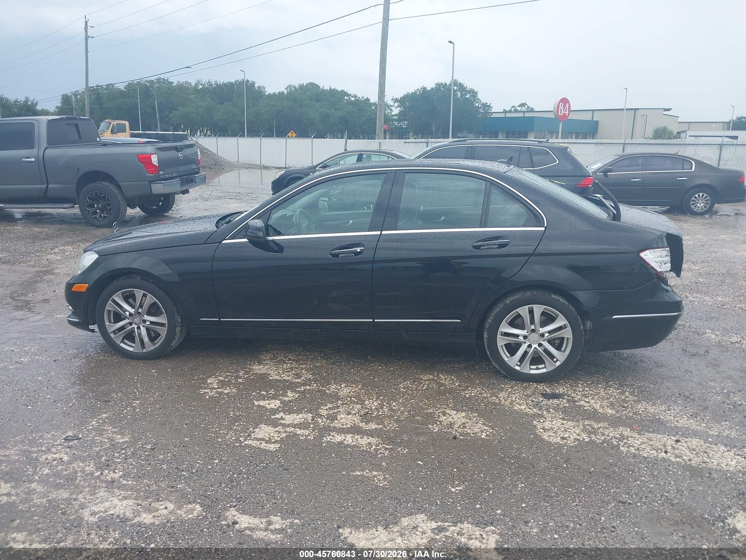 2014 Mercedes-benz C 300 Luxury 4matic Black vin: WDDGF8AB1EA911571