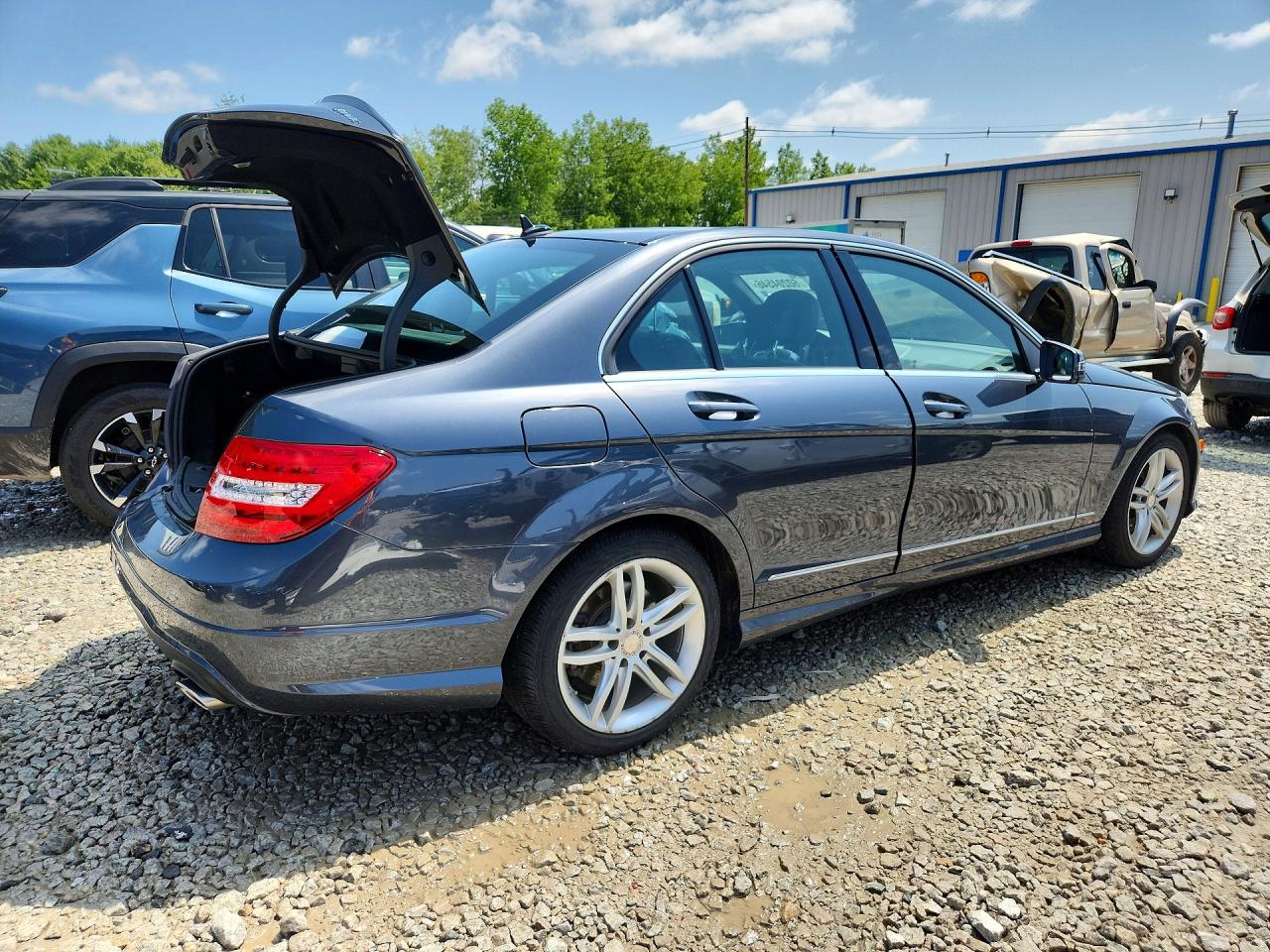 2014 Mercedes-benz C 300 4matic Gray vin: WDDGF8AB1EA931786