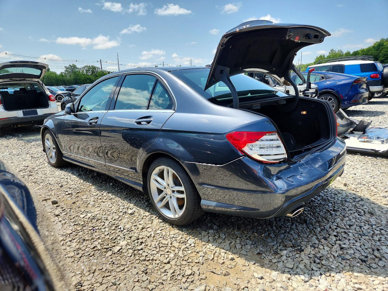 2014 Mercedes-benz C 300 4matic Gray vin: WDDGF8AB1EA931786