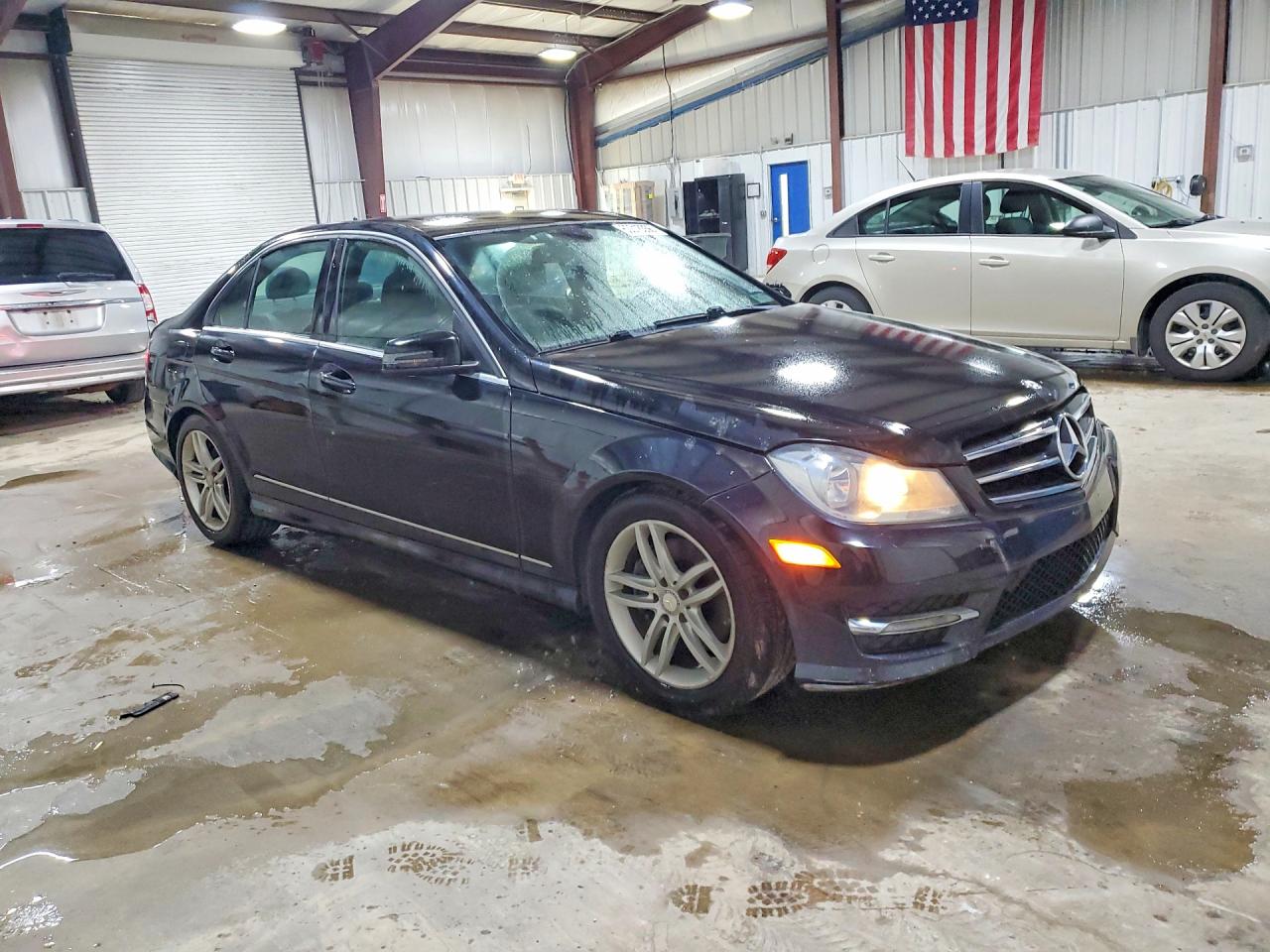 2014 Mercedes-benz C 300 4matic Black vin: WDDGF8AB1EA948118