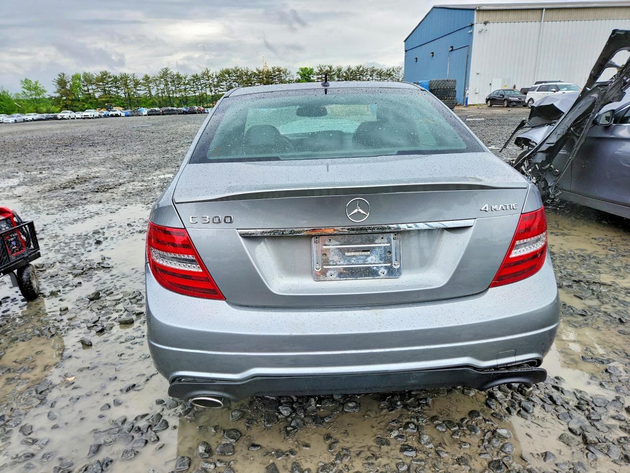 2014 Mercedes-benz C 300 4matic Silver vin: WDDGF8AB1EA960253