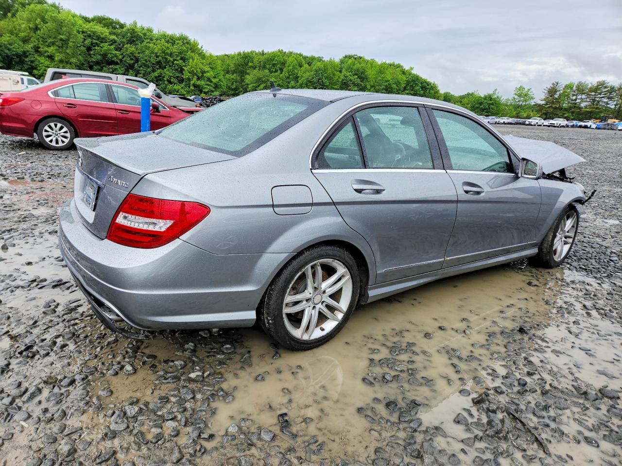 2014 Mercedes-benz C 300 4matic Silver vin: WDDGF8AB1EA960253