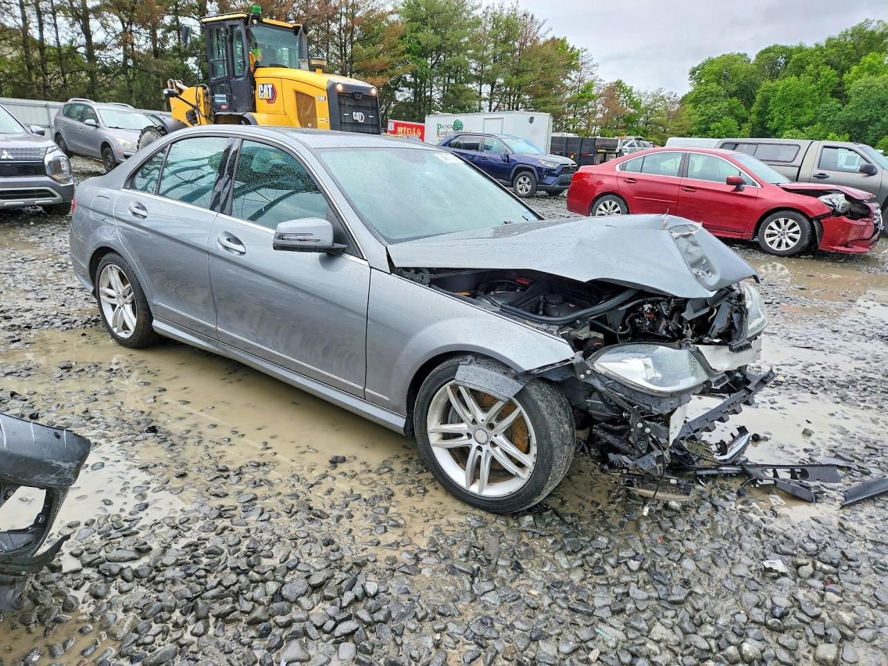 2014 Mercedes-benz C 300 4matic Silver vin: WDDGF8AB1EA960253