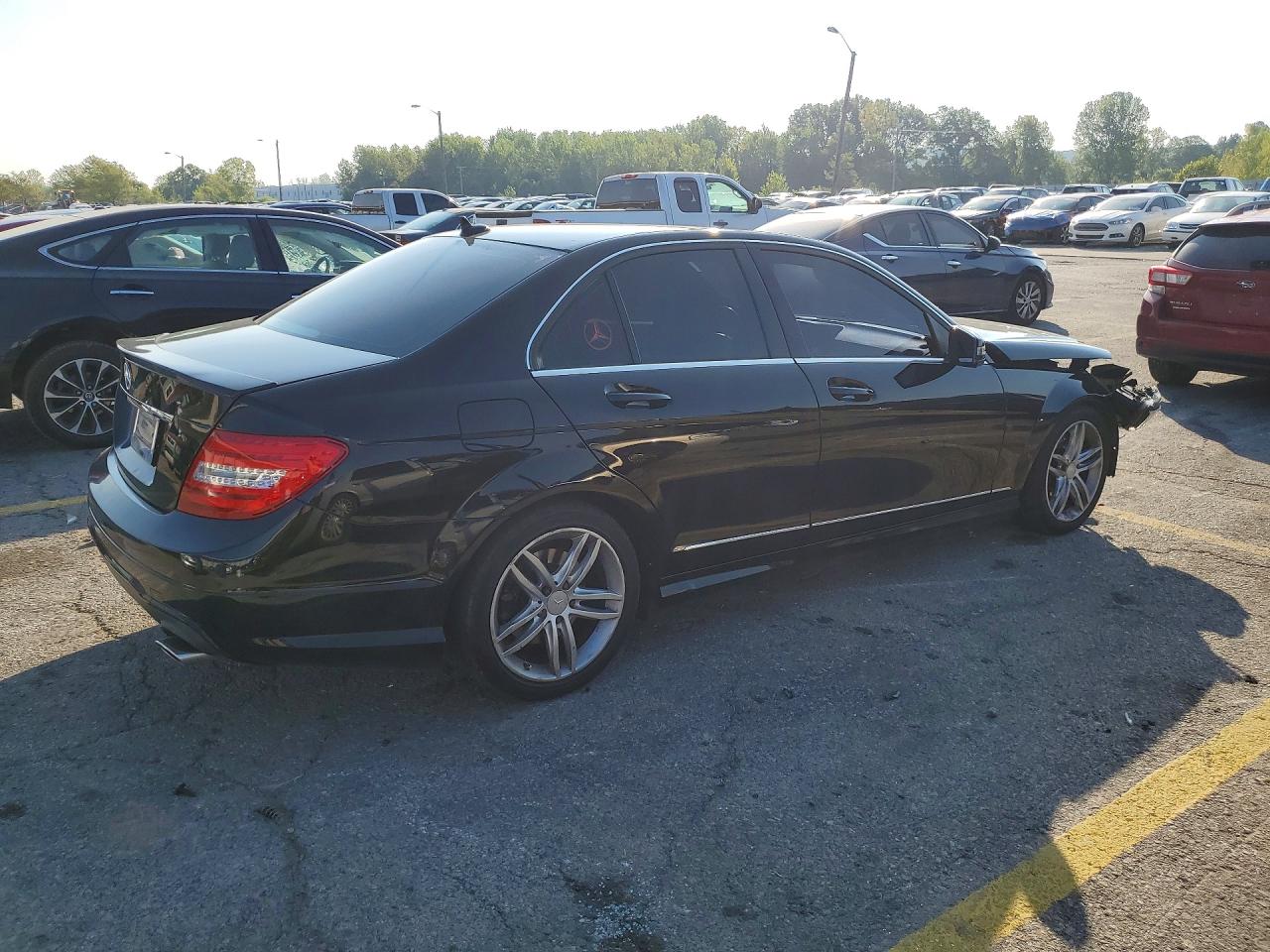 2014 Mercedes-benz C 300 4matic Black vin: WDDGF8AB1EG160355
