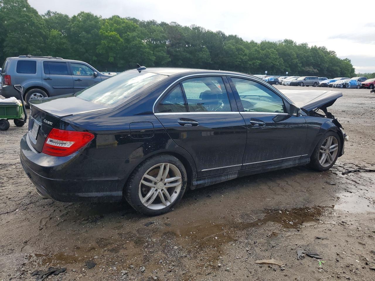 2014 Mercedes-benz C 300 4matic Black vin: WDDGF8AB1EG208078