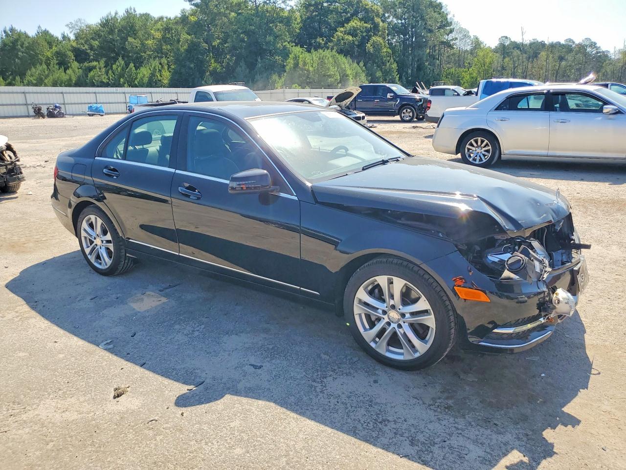 2014 Mercedes-benz C 300 4matic Черный vin: WDDGF8AB1EG254445
