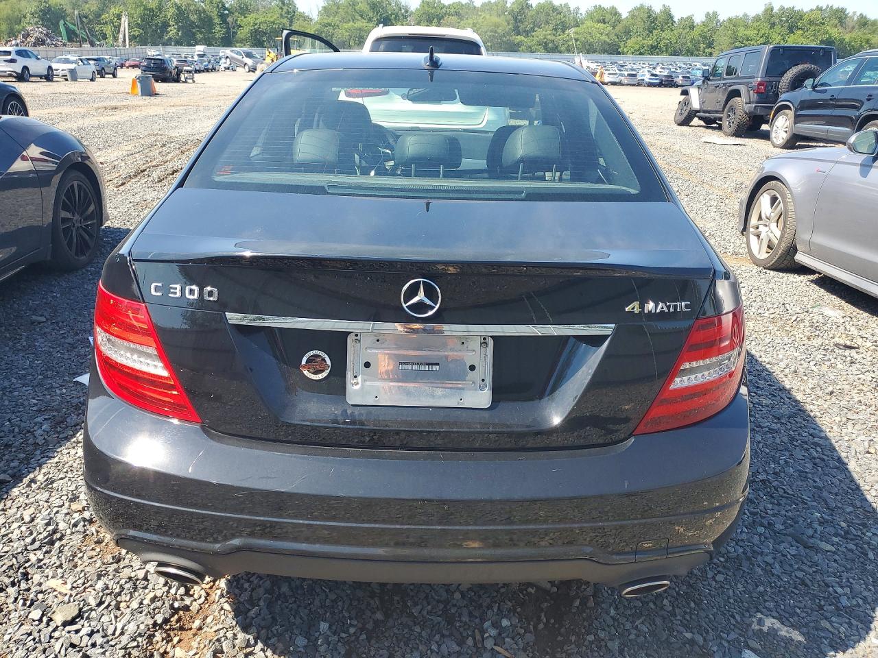 2014 Mercedes-benz C 300 4matic Black vin: WDDGF8AB1ER315782