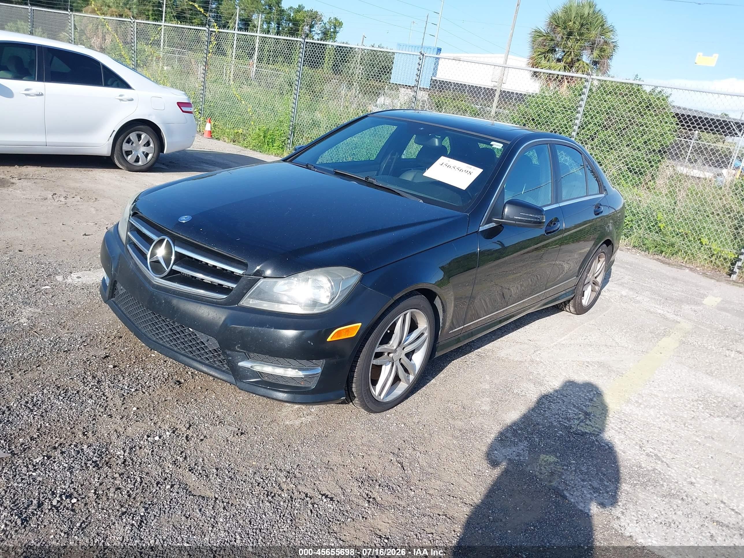 2014 Mercedes-benz C 300 Sport 4matic Black vin: WDDGF8AB1ER318200