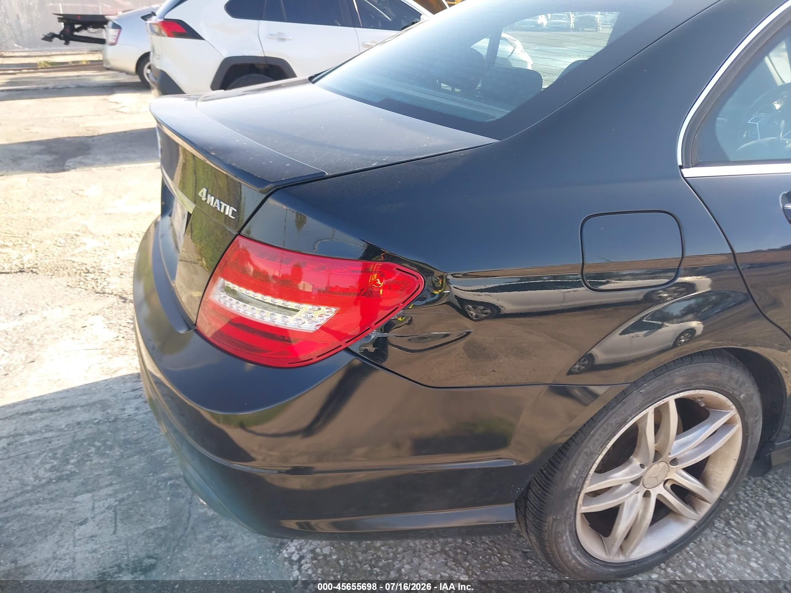 2014 Mercedes-benz C 300 Sport 4matic Black vin: WDDGF8AB1ER318200