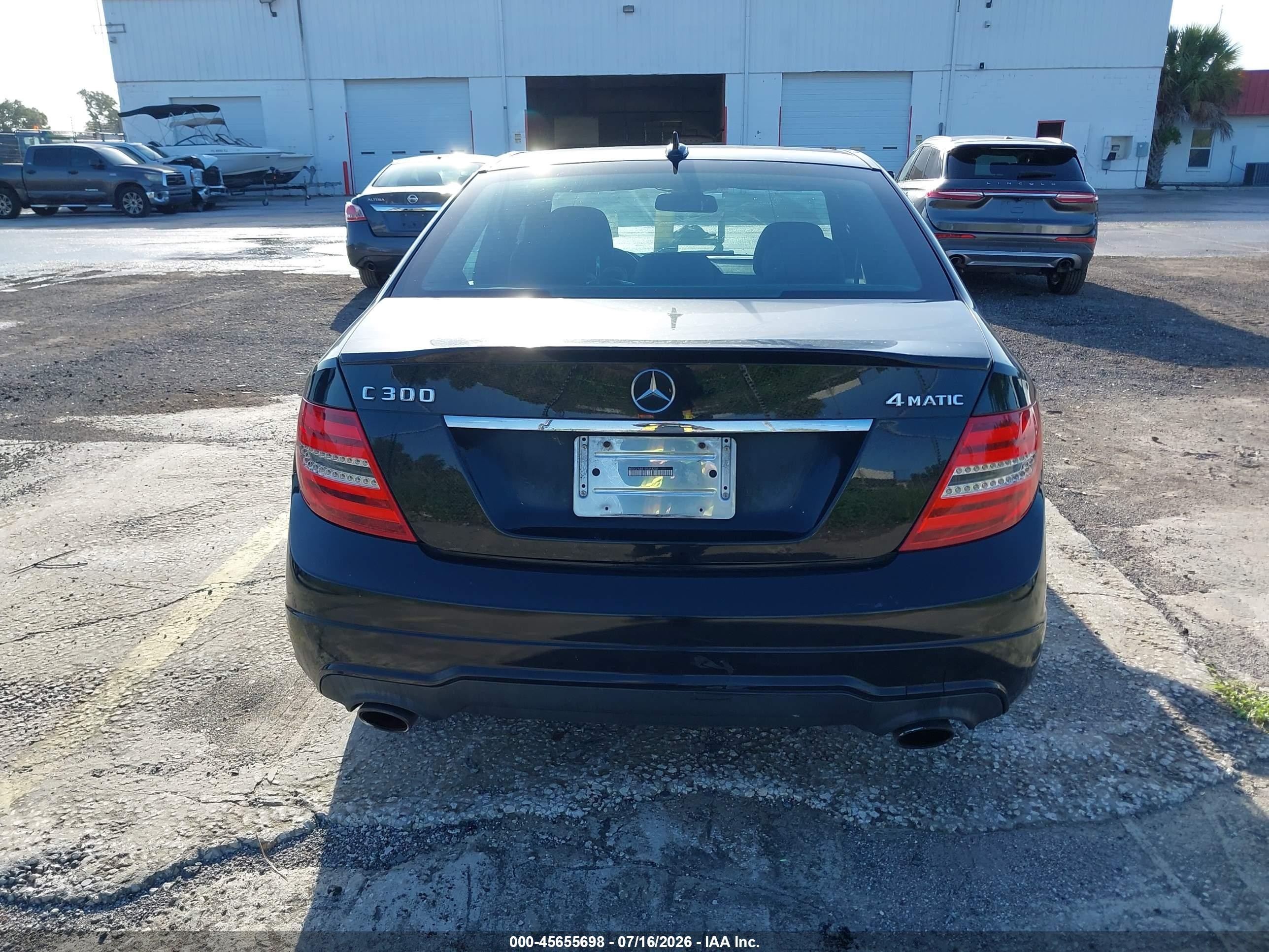 2014 Mercedes-benz C 300 Sport 4matic Black vin: WDDGF8AB1ER318200