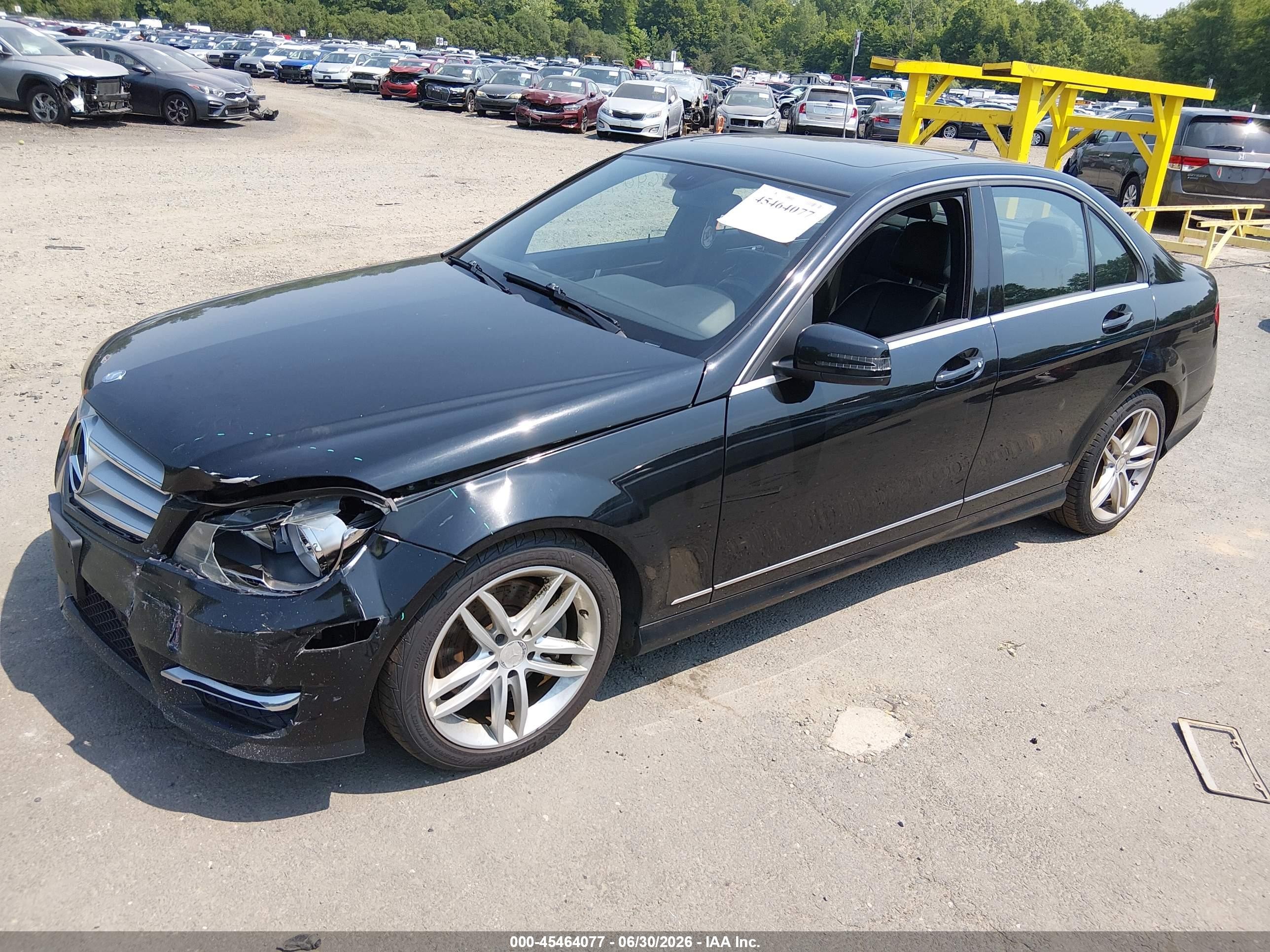 2013 Mercedes-benz C 300 Sport 4matic Black vin: WDDGF8AB2DA878496