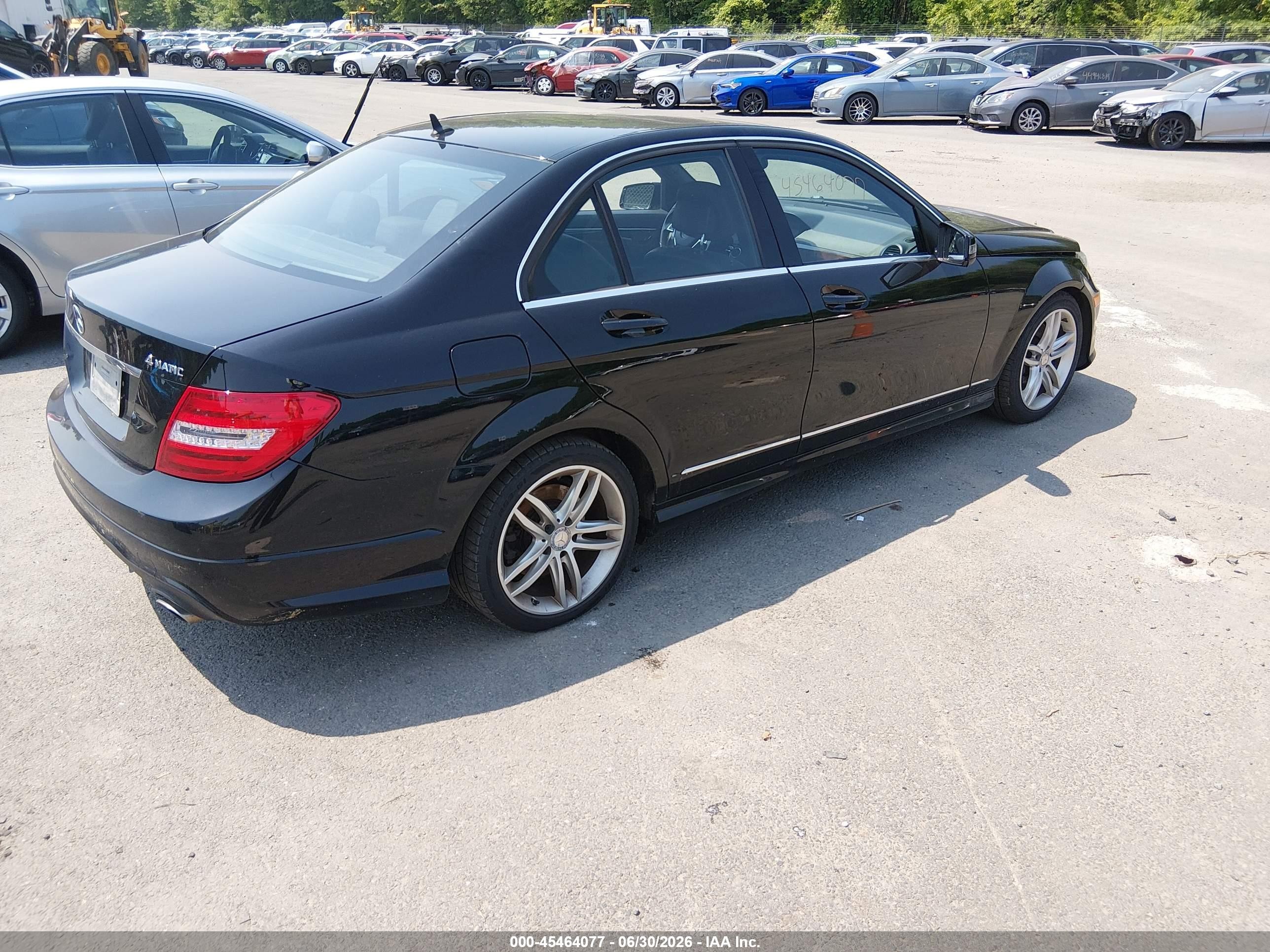 2013 Mercedes-benz C 300 Sport 4matic Black vin: WDDGF8AB2DA878496