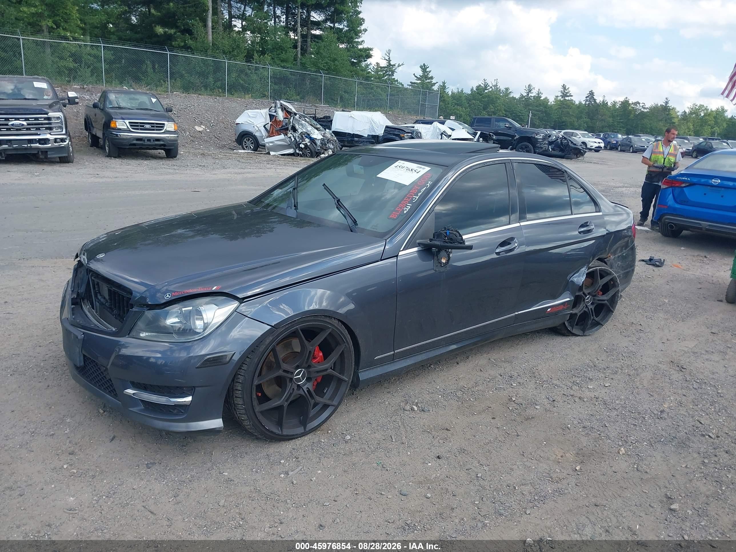 2013 Mercedes-benz C 300 Sport 4matic Gray vin: WDDGF8AB2DR248737