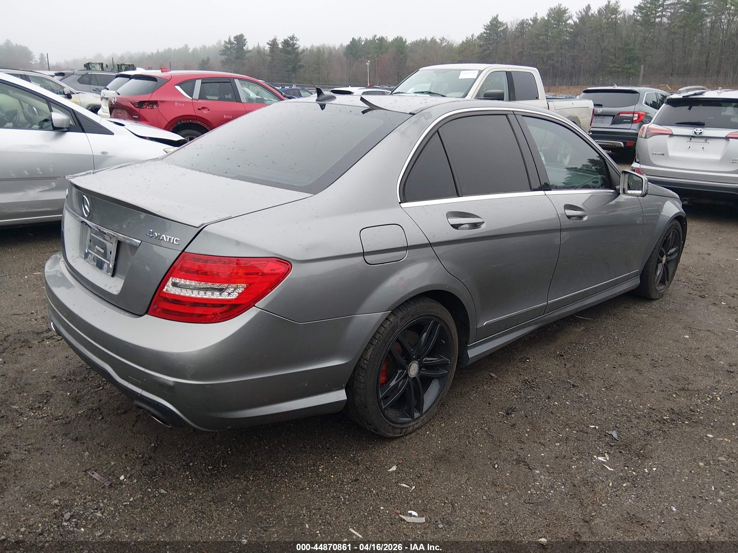 2013 Mercedes-benz C 300 Sport 4matic Gray vin: WDDGF8AB2DR275405