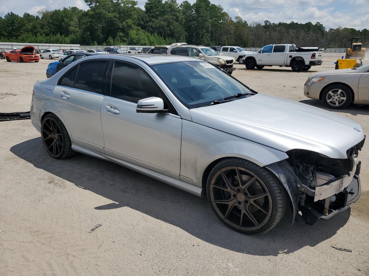 2013 Mercedes-benz C 300 4matic Silver vin: WDDGF8AB2DR287585
