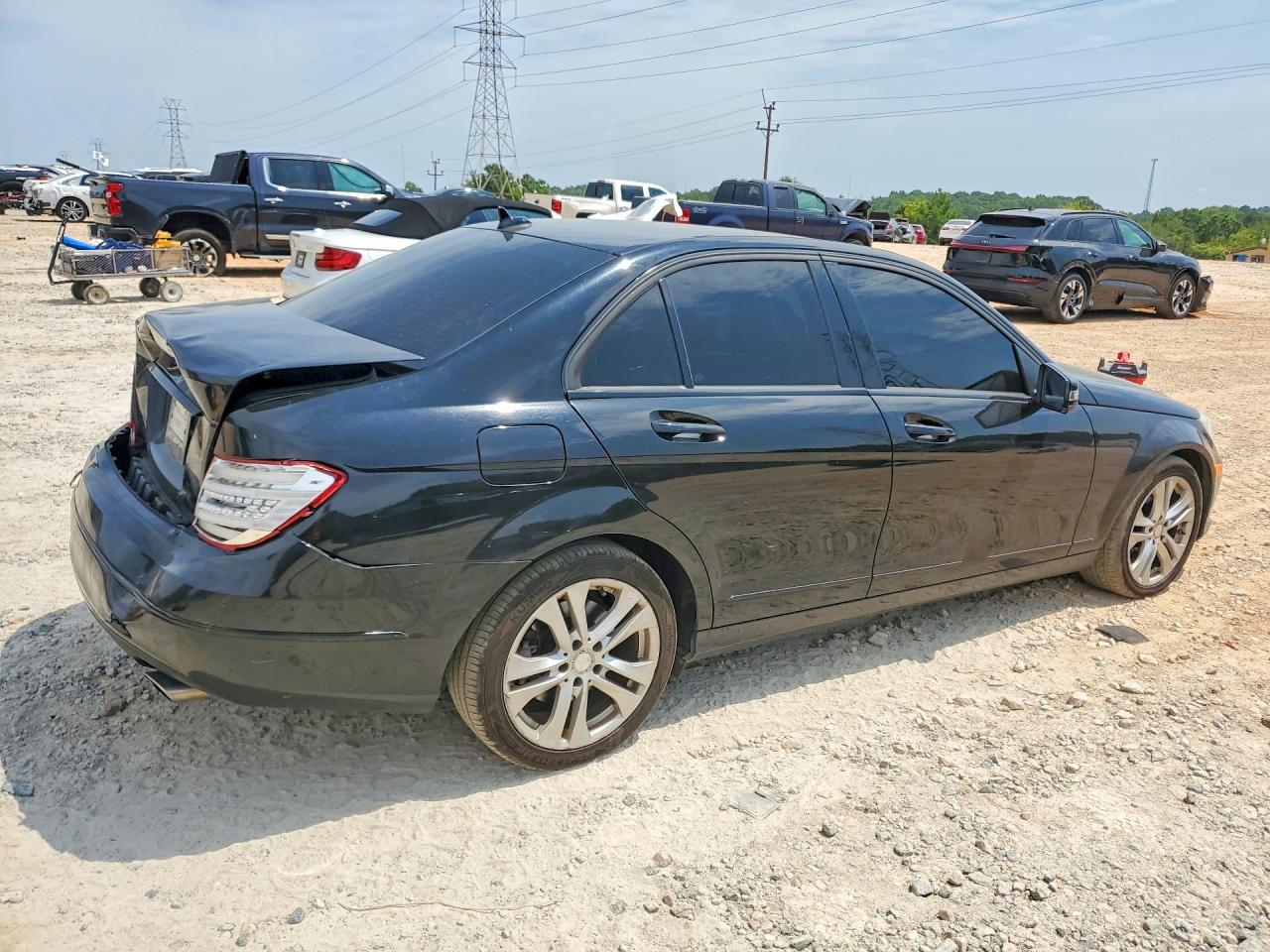 2013 Mercedes-benz C 300 4matic Black vin: WDDGF8AB2DR292141