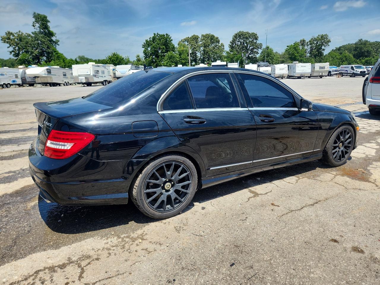 2013 Mercedes-benz C 300 4matic Black vin: WDDGF8AB2DR297226