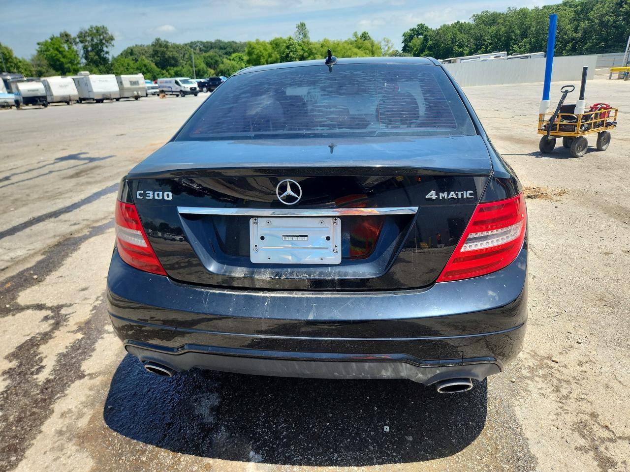 2013 Mercedes-benz C 300 4matic Black vin: WDDGF8AB2DR297226