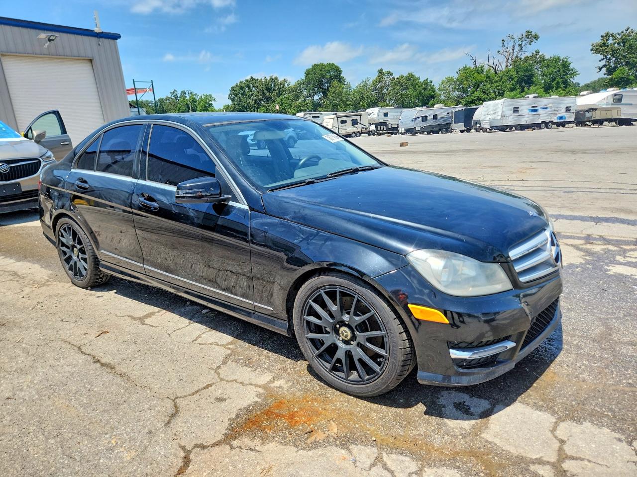 2013 Mercedes-benz C 300 4matic Black vin: WDDGF8AB2DR297226
