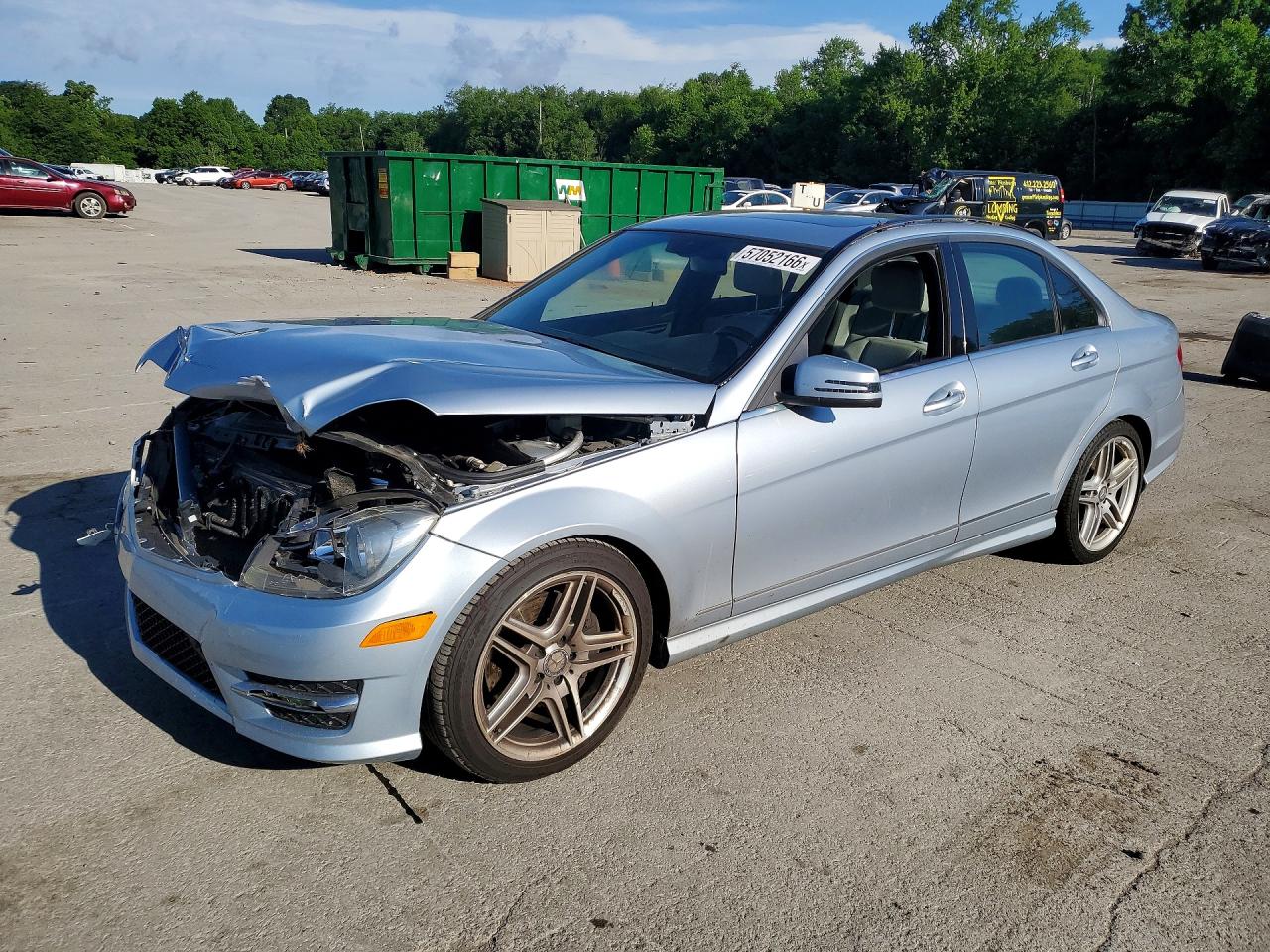 2014 Mercedes-benz C 300 4matic Blue vin: WDDGF8AB2EA889368