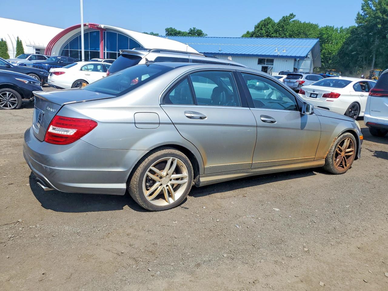 2014 Mercedes-benz C 300 4matic Silver vin: WDDGF8AB2EA949861
