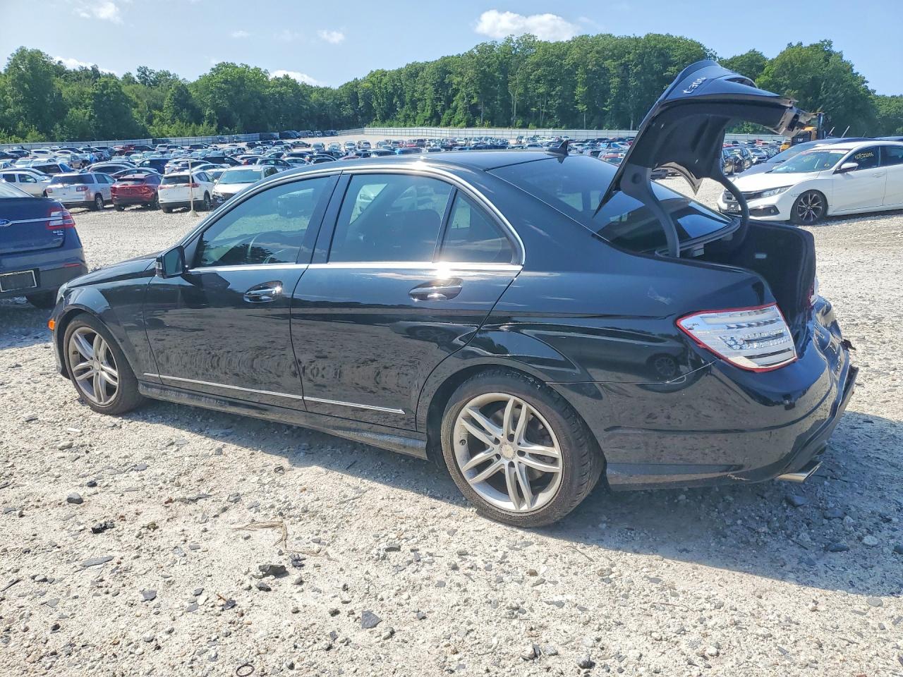 2014 Mercedes-benz C 300 4matic Black vin: WDDGF8AB2EG160185