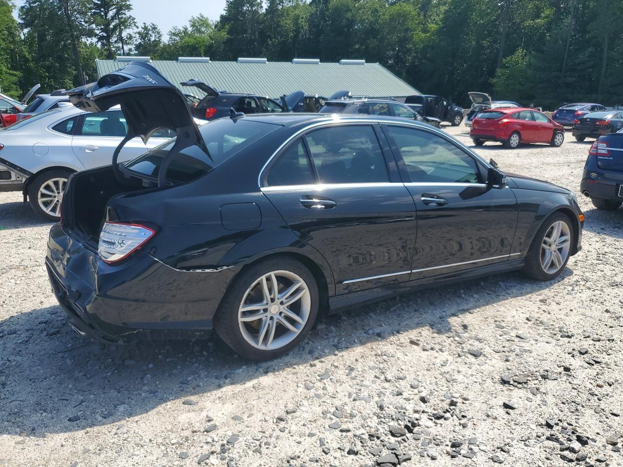 2014 Mercedes-benz C 300 4matic Black vin: WDDGF8AB2EG160185
