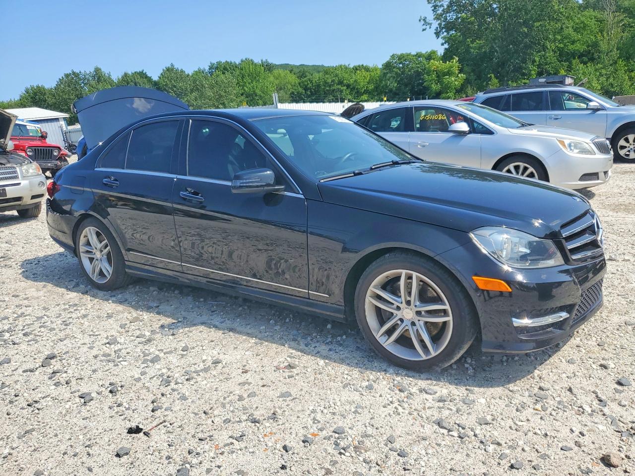 2014 Mercedes-benz C 300 4matic Black vin: WDDGF8AB2EG160185