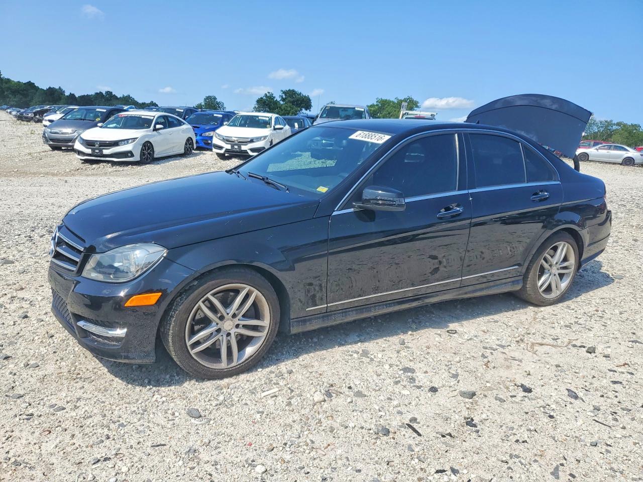 2014 Mercedes-benz C 300 4matic Черный vin: WDDGF8AB2EG160185