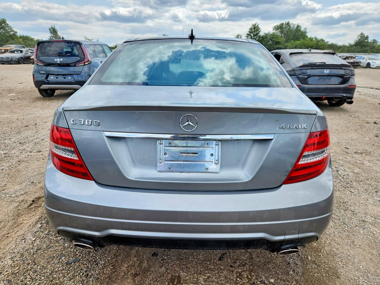 2014 Mercedes-benz C 300 4matic Silver vin: WDDGF8AB2EG209899