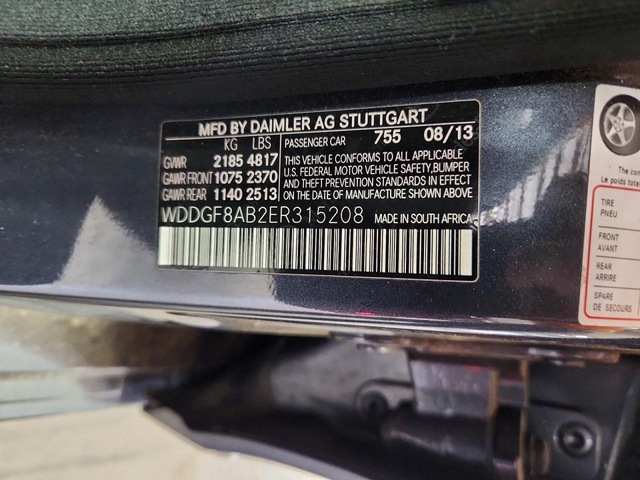 2014 Mercedes-benz C 300 4matic Charcoal vin: WDDGF8AB2ER315208