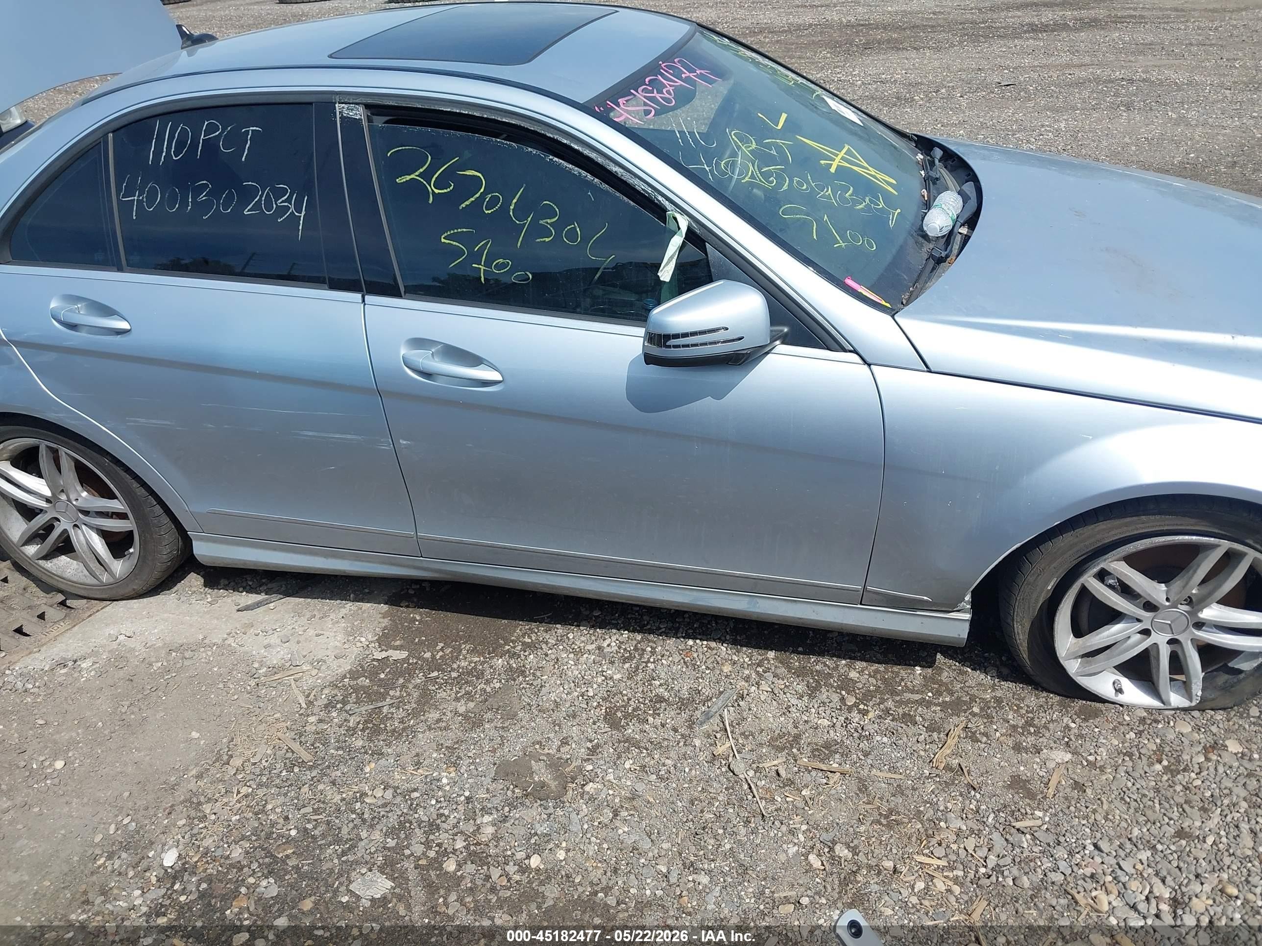 2013 Mercedes-benz C 300 Sport 4matic Серебряный vin: WDDGF8AB3DA811888