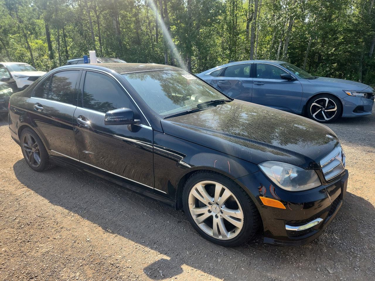 2013 Mercedes-benz C 300 4matic Black vin: WDDGF8AB3DA869547