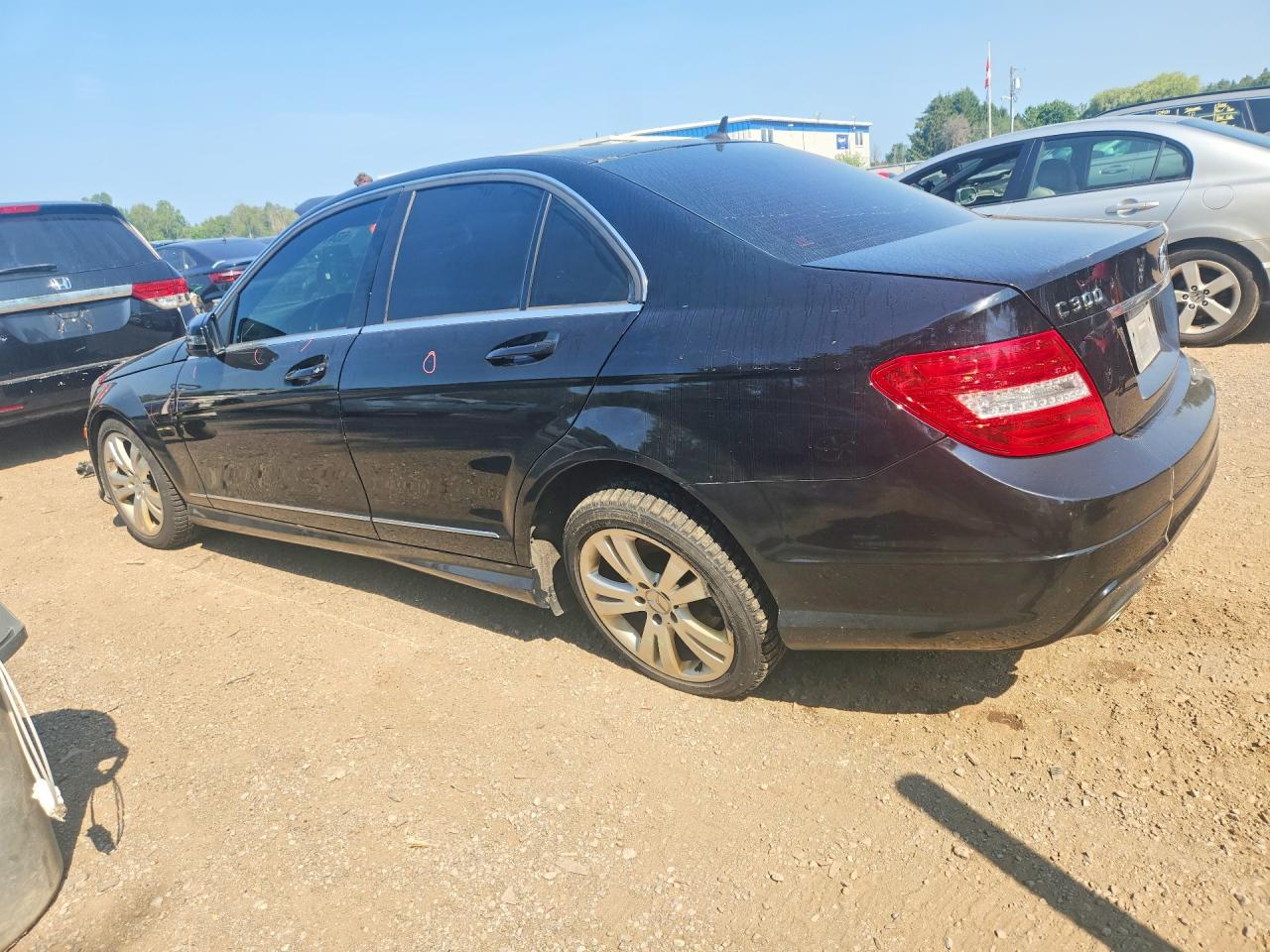 2013 Mercedes-benz C 300 4matic Black vin: WDDGF8AB3DA869547